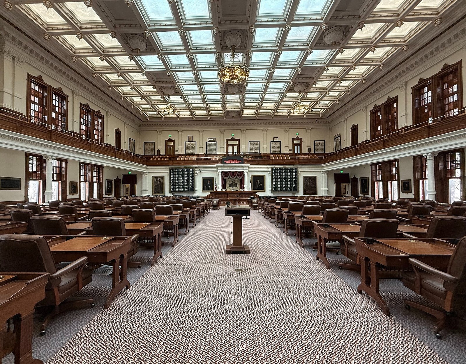 Texas House chamber in Austin, Texas.